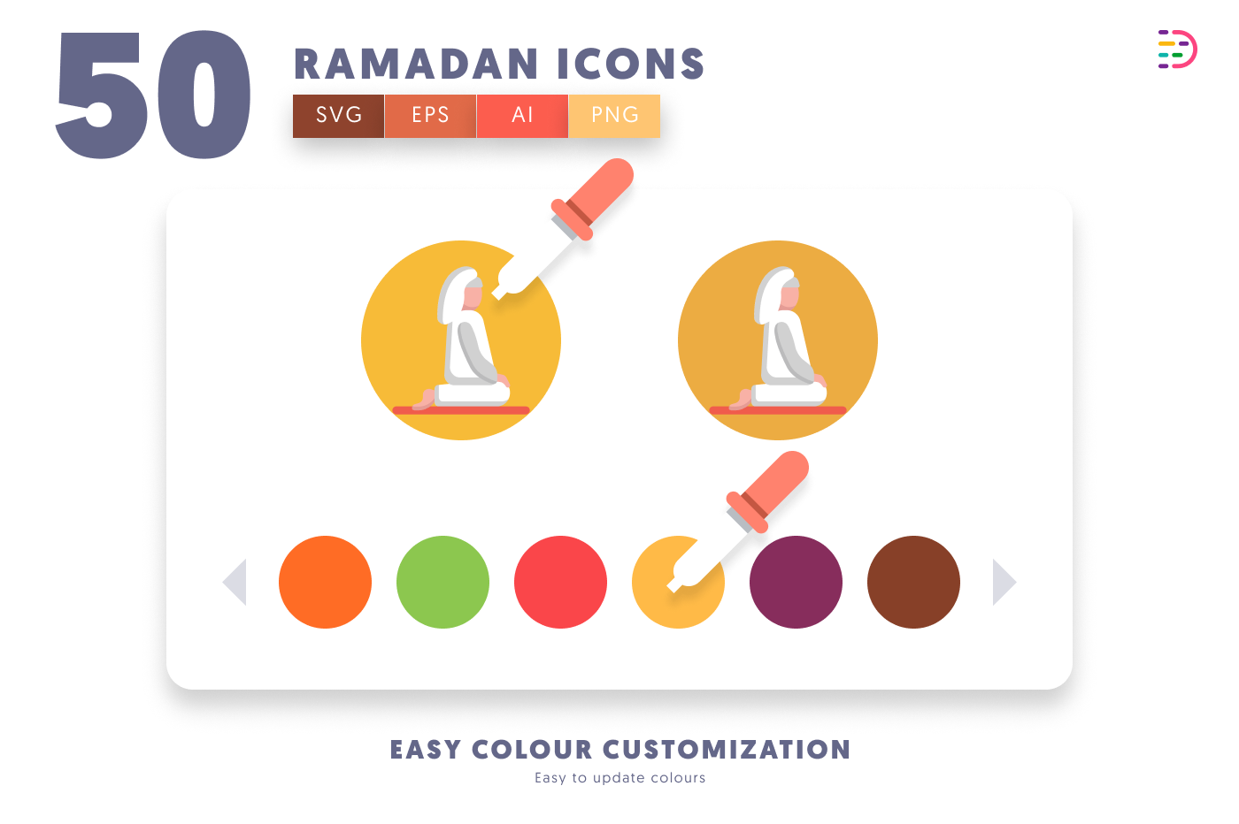 50 Ramadan Icons preview 7 – illustrated icons in PNG, SVG and EPS