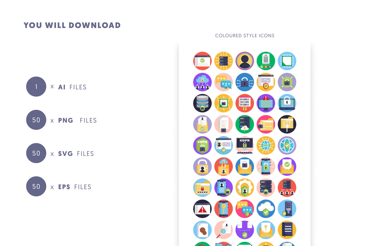 50 Data Protection Icons preview 9 – illustrated icons in PNG, SVG and EPS