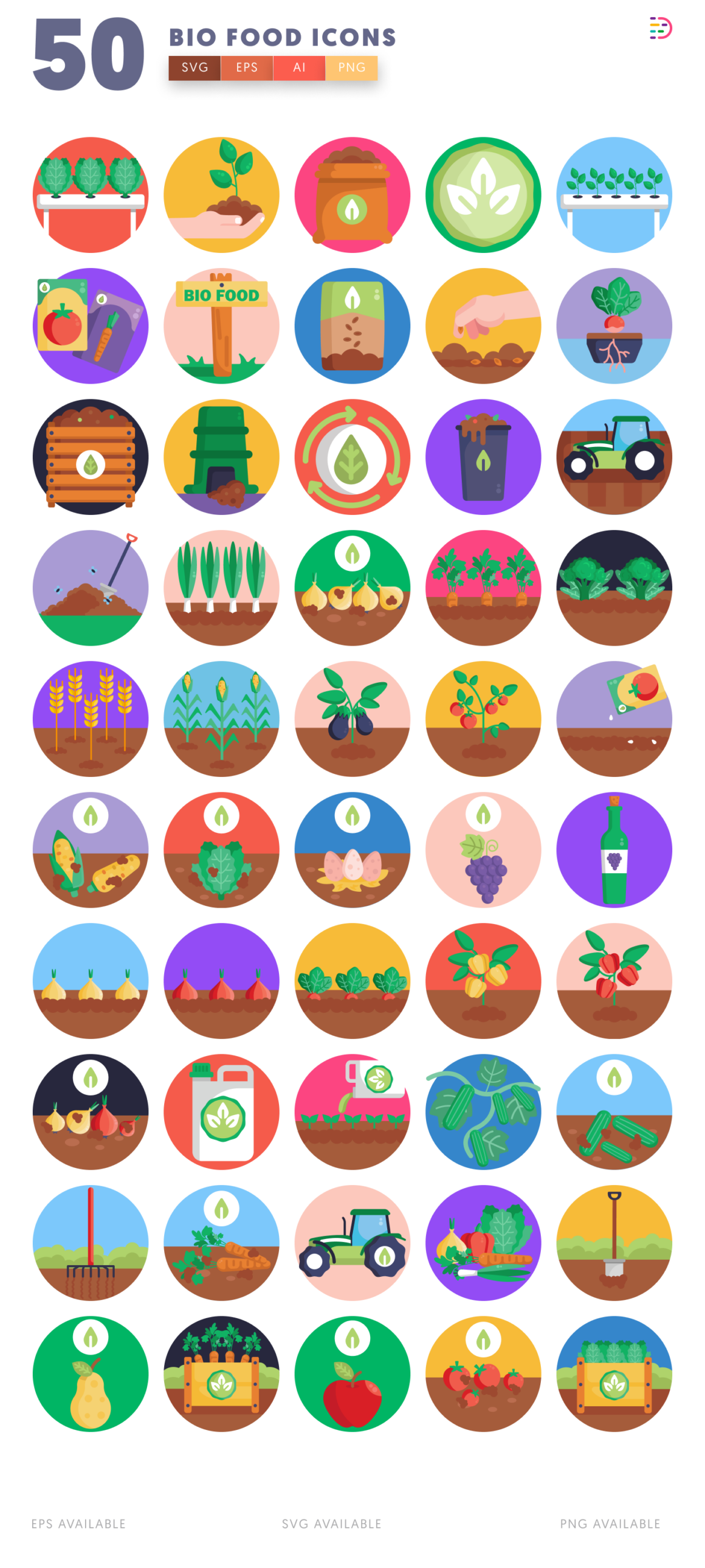 50 Bio Food and Agriculture Icons - Dighital Icons | Premium Icon Sets ...