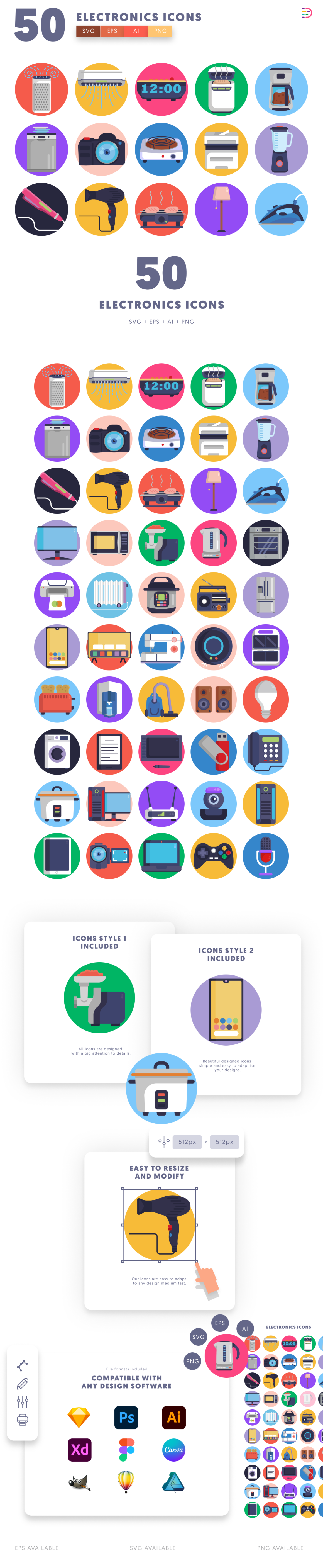 50 Electronics Icons - Dighital Icons | Premium Icon Sets For All Your ...