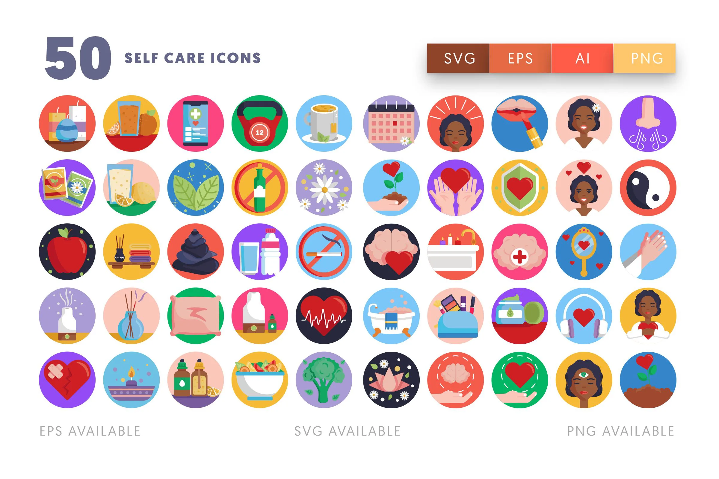 50-Self Care-Icons