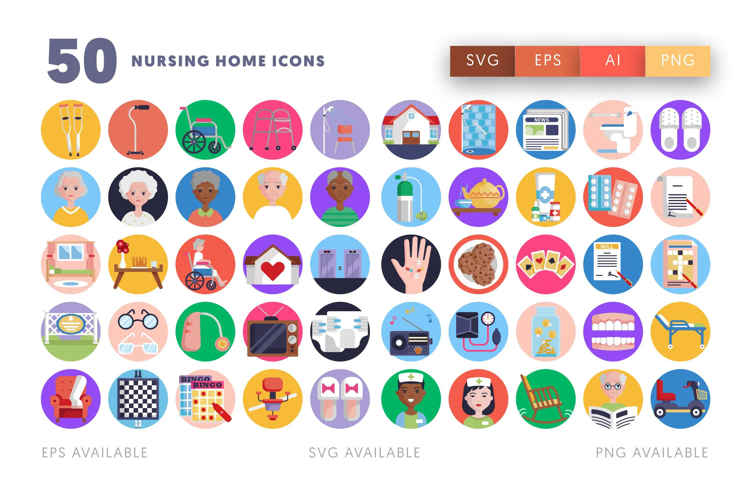 50-Nursing Home-Icons