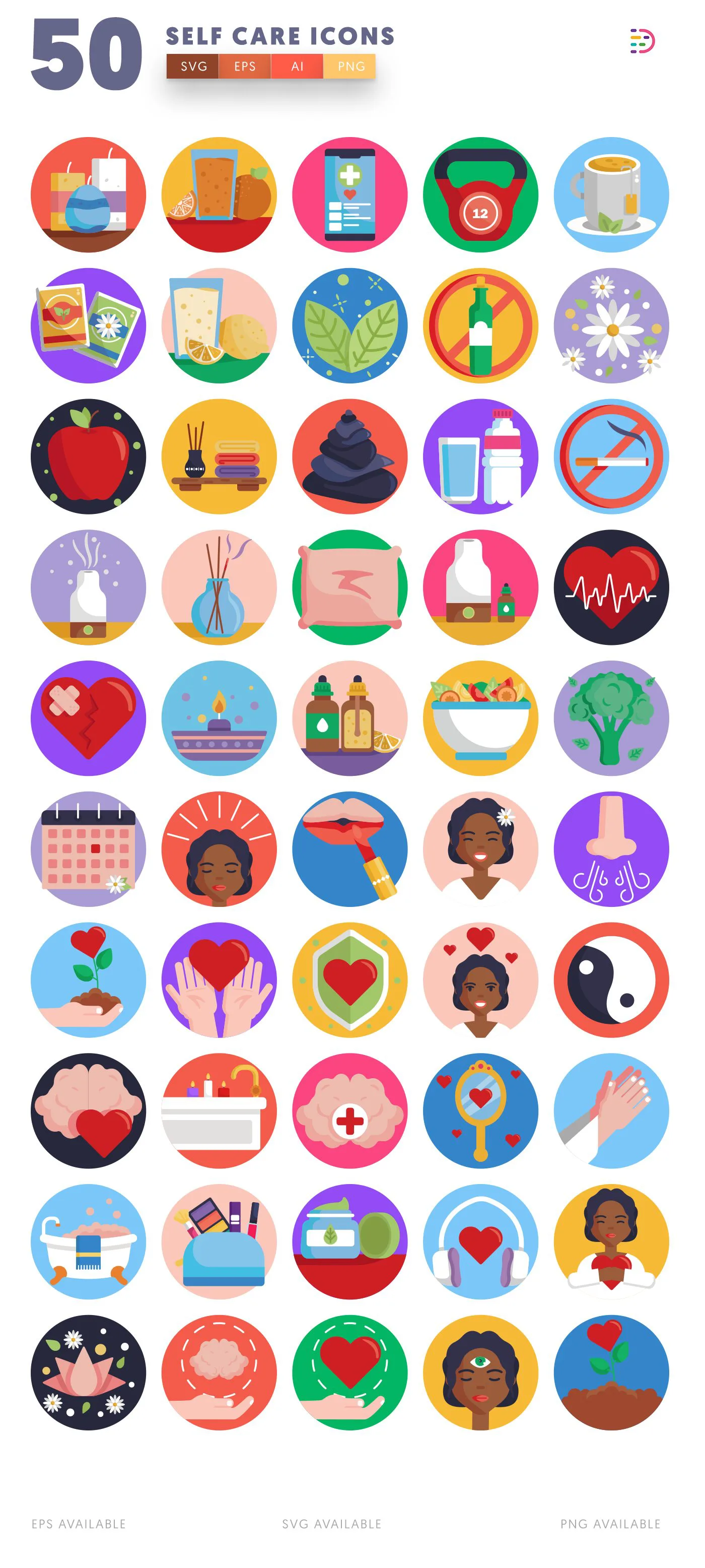 50-Self Care-Icons