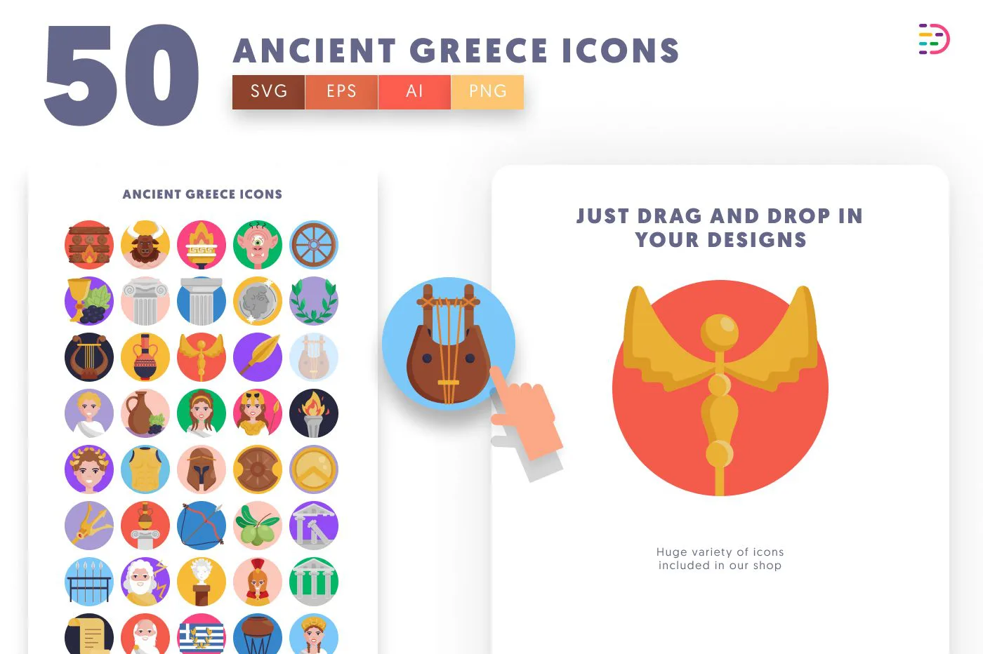 50-Ancient Greece-Icons