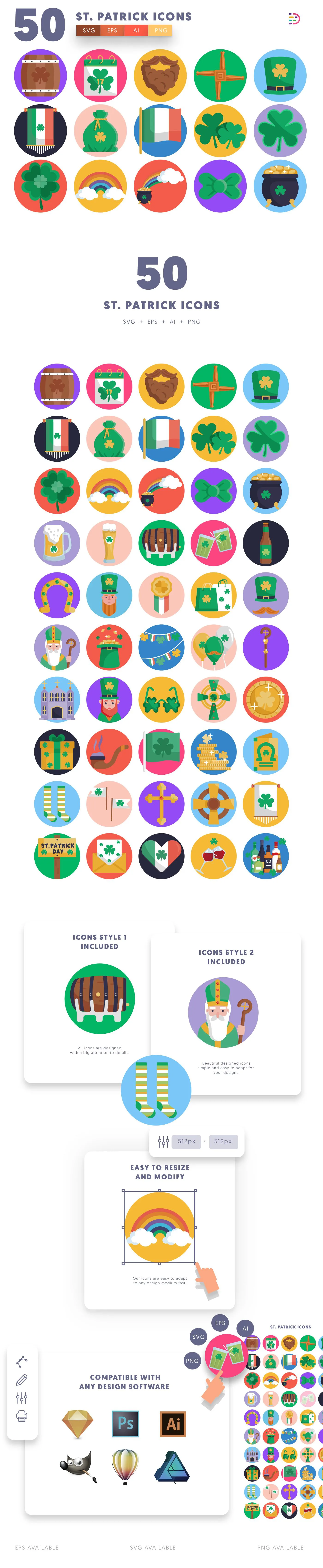 50-St Patrick-Icons