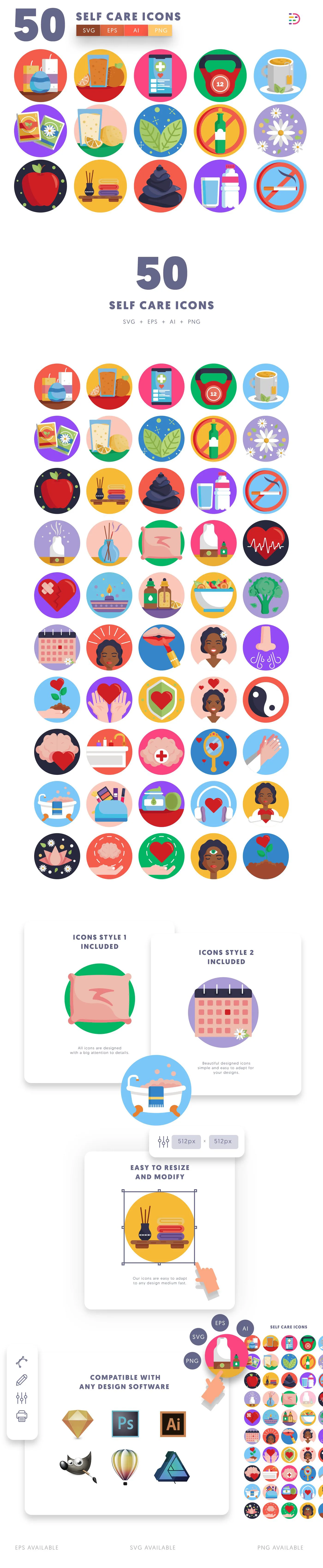 50-Self Care-Icons