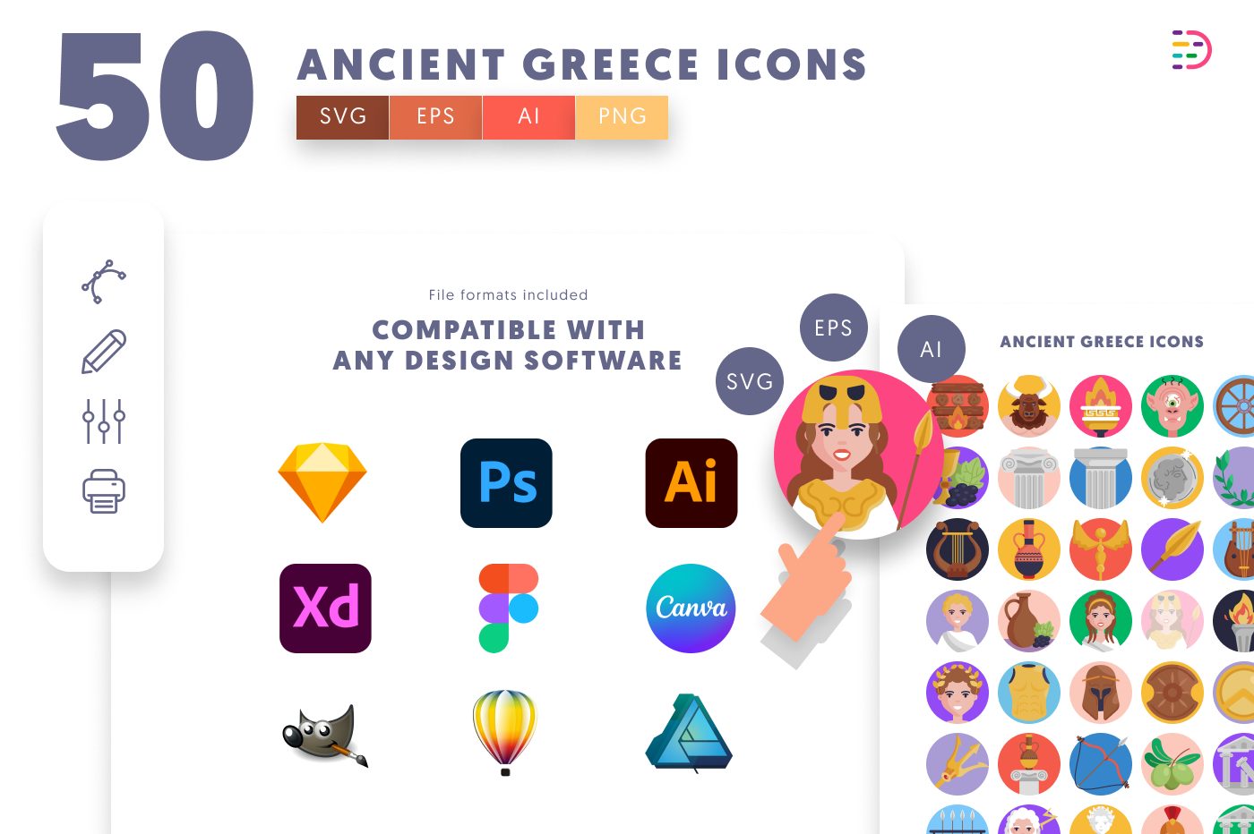 50-Ancient Greece-Icons