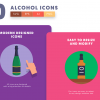 50 Alcohol Icons cover – flat circle icons in PNG, SVG and EPS