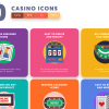 50 Casino Icons preview 5 – flat circle icons in PNG, SVG and EPS