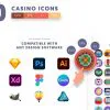 50 Casino Icons preview 8 – flat circle icons in PNG, SVG and EPS