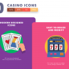 50 Casino Icons cover – flat circle icons in PNG, SVG and EPS