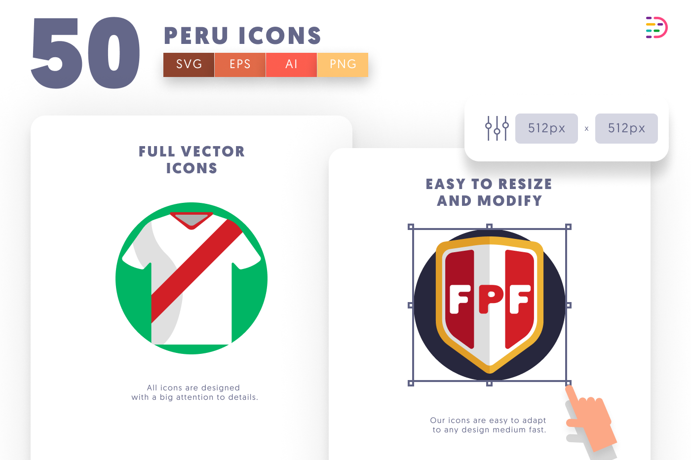 50 Peru Icons preview 6 – flat circle icons in PNG, SVG and EPS