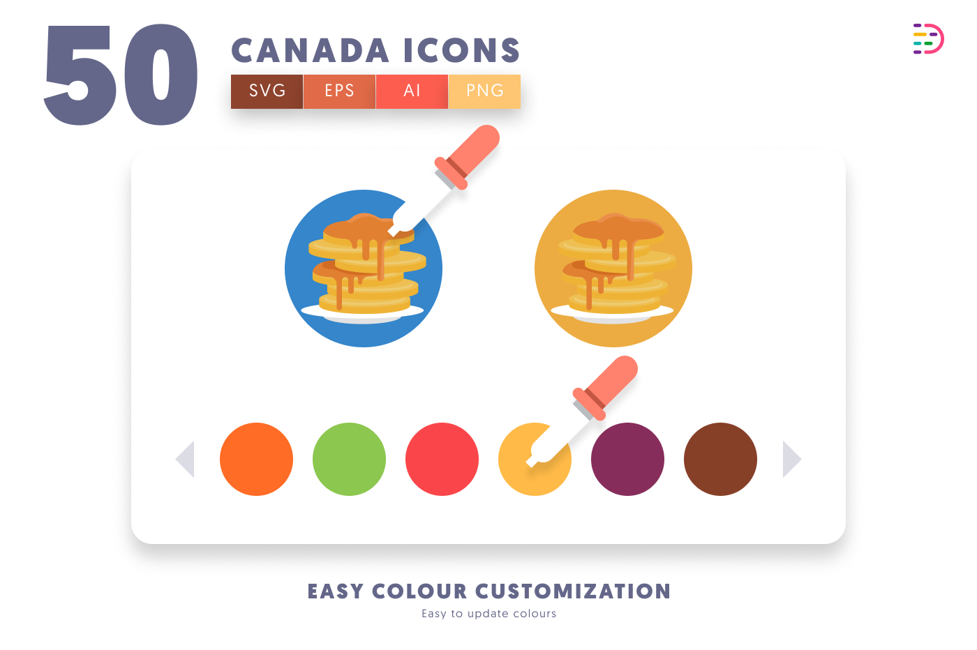 50 Canada Icons preview 7 – flat circle icons in PNG, SVG and EPS