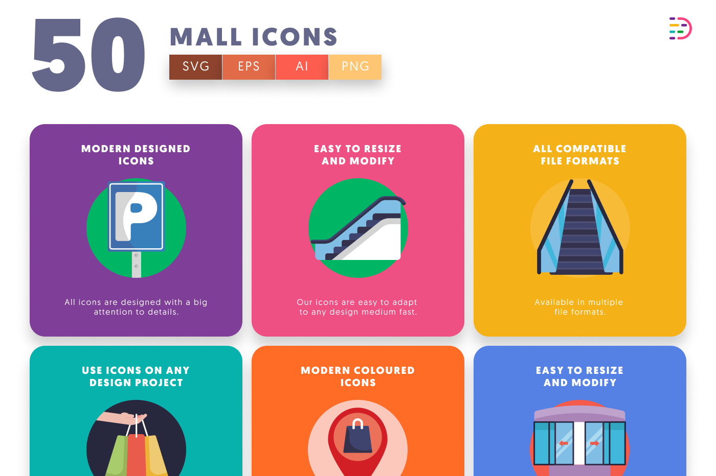 50 Mall Icons preview 5 – illustrated icons in PNG, SVG and EPS
