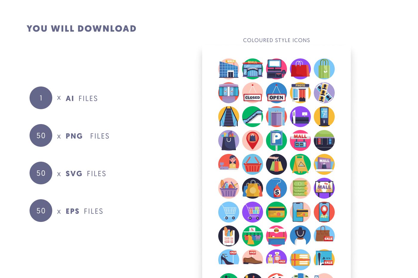 50 Mall Icons preview 9 – illustrated icons in PNG, SVG and EPS