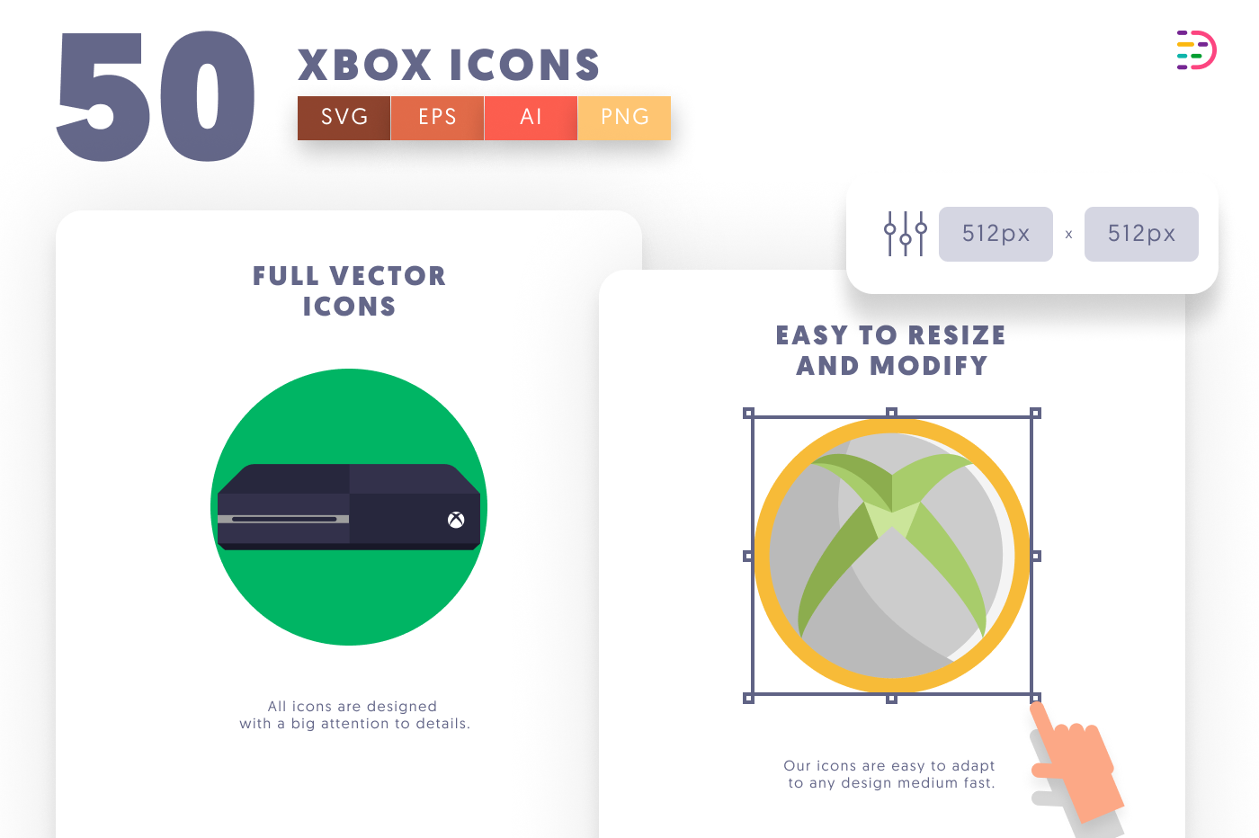 50 Xbox Icons preview 6 – flat circle icons in PNG, SVG and EPS