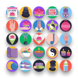 50 International Day of Yoga Icons
