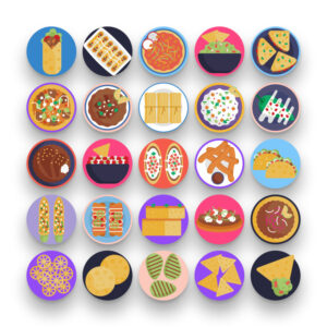 50 Mexican Food Icons