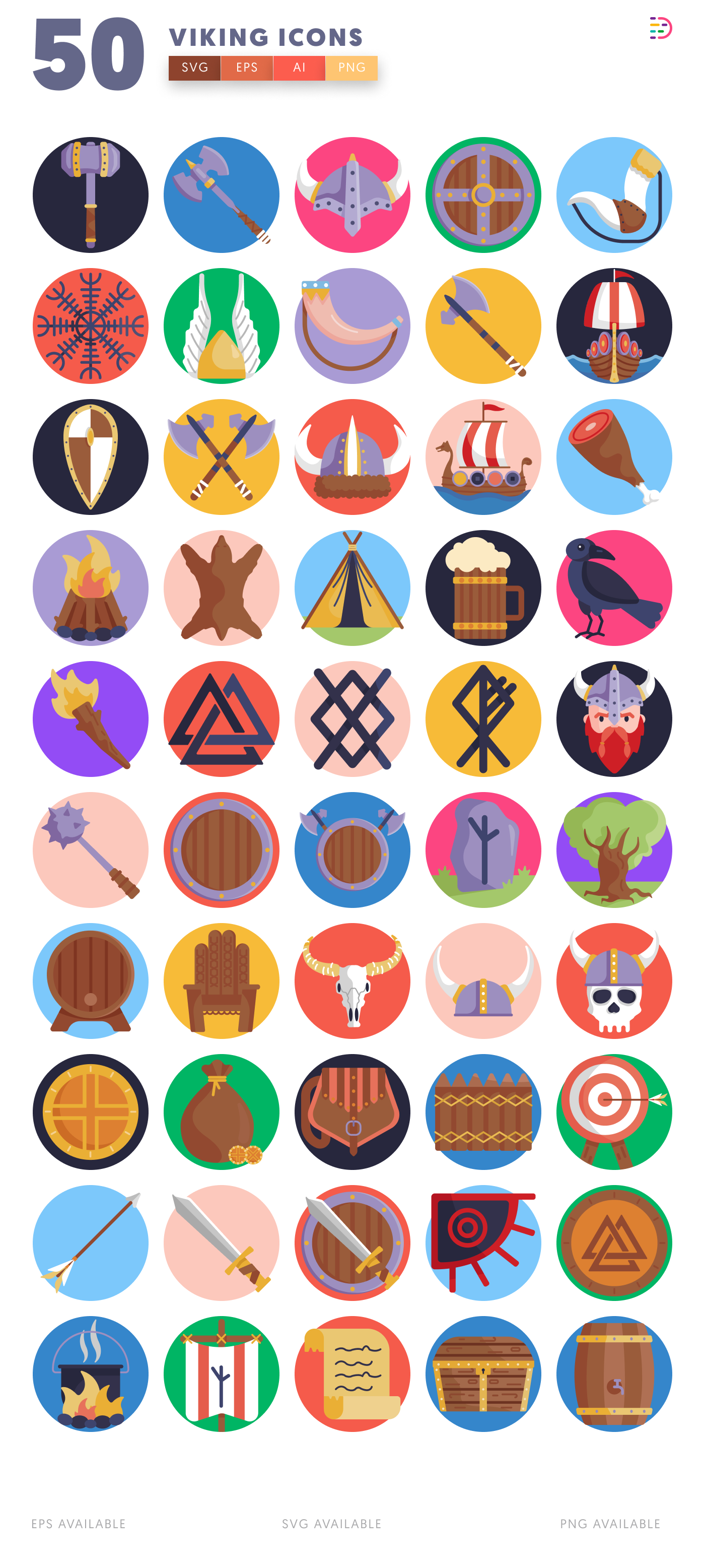 50 Viking Icons – all icons in the set