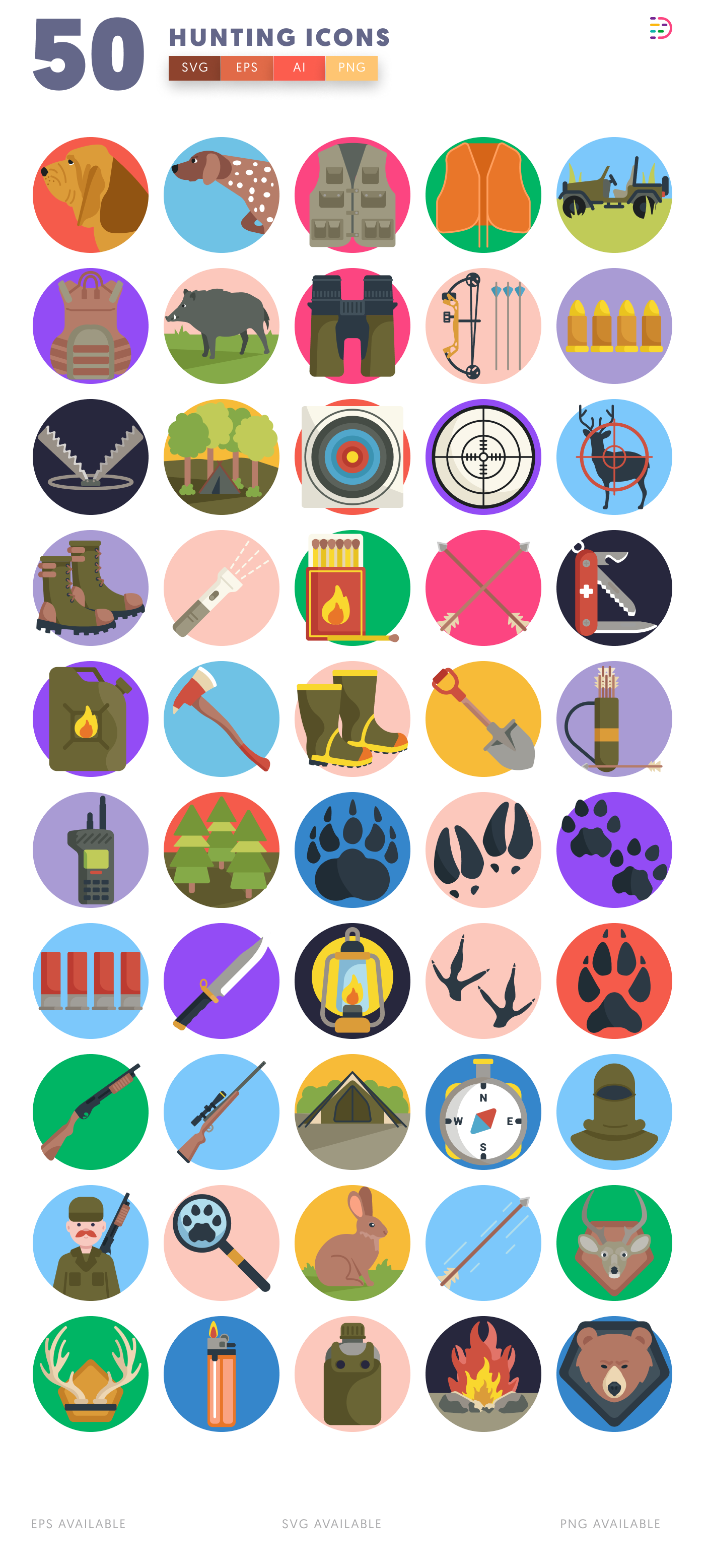 50 Hunting Icons – all icons in the set