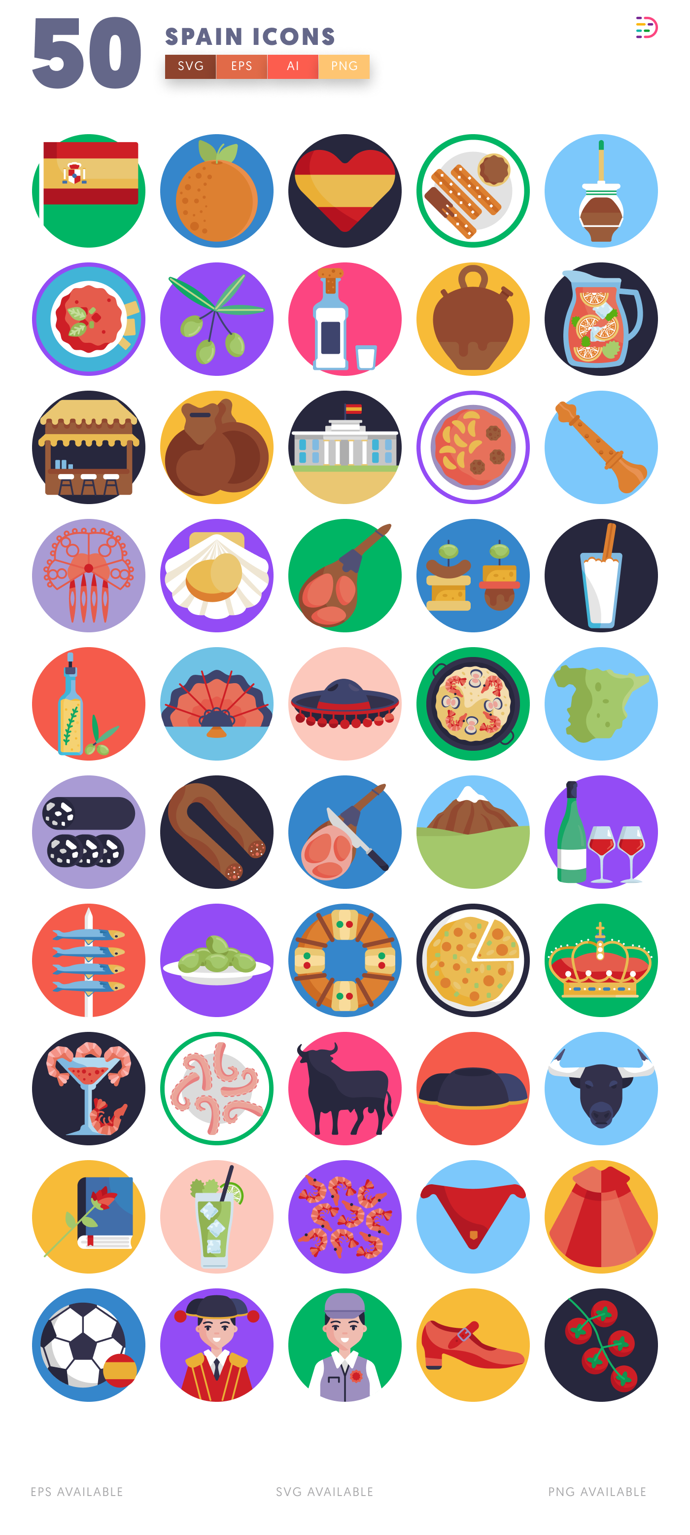 50 Spain Icons – all icons in the set